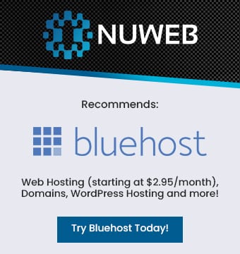 NuWeb Marketing Inc. Recommends Bluehost for Web Hosting, Domains, WordPress Hosting and More!